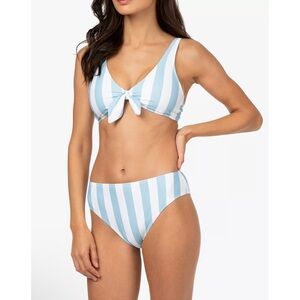 LIVELY™ Plunge Bralette Bikini Top in Cabana Stripe Print